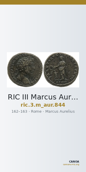 RIC III Marcus Aurelius 844 — CANOA