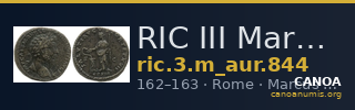 RIC III Marcus Aurelius 844 — CANOA