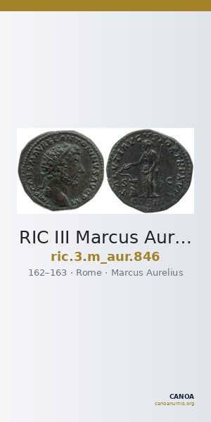RIC III Marcus Aurelius 846 — CANOA