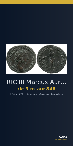 RIC III Marcus Aurelius 846 — CANOA