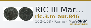 RIC III Marcus Aurelius 846 — CANOA