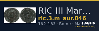 RIC III Marcus Aurelius 846 — CANOA