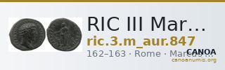 RIC III Marcus Aurelius 847 — CANOA