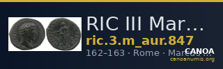 RIC III Marcus Aurelius 847 — CANOA