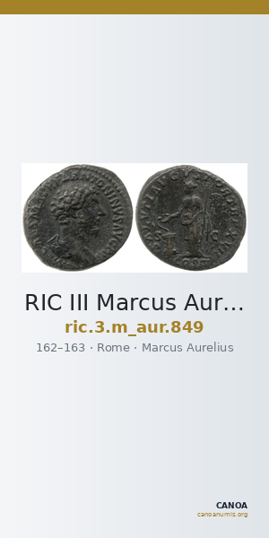 RIC III Marcus Aurelius 849 — CANOA