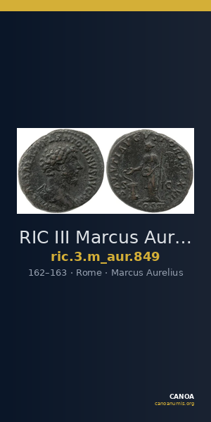 RIC III Marcus Aurelius 849 — CANOA