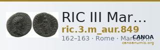 RIC III Marcus Aurelius 849 — CANOA