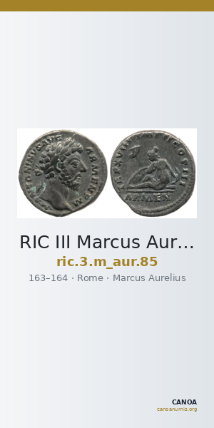 RIC III Marcus Aurelius 85 — CANOA