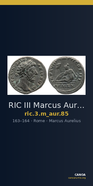 RIC III Marcus Aurelius 85 — CANOA