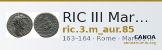 RIC III Marcus Aurelius 85 — CANOA
