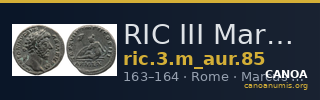 RIC III Marcus Aurelius 85 — CANOA