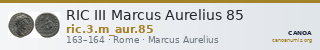 RIC III Marcus Aurelius 85 — CANOA
