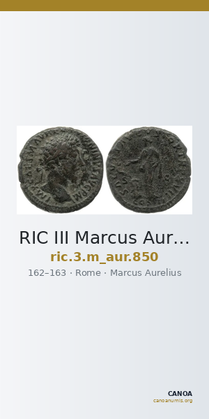 RIC III Marcus Aurelius 850 — CANOA