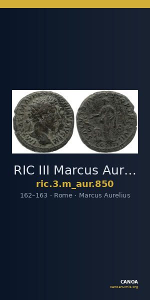 RIC III Marcus Aurelius 850 — CANOA
