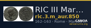 RIC III Marcus Aurelius 850 — CANOA