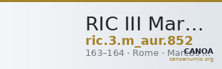 RIC III Marcus Aurelius 852 — CANOA