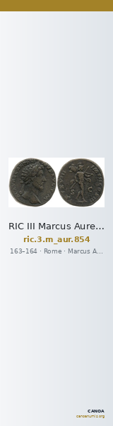 RIC III Marcus Aurelius 854 — CANOA