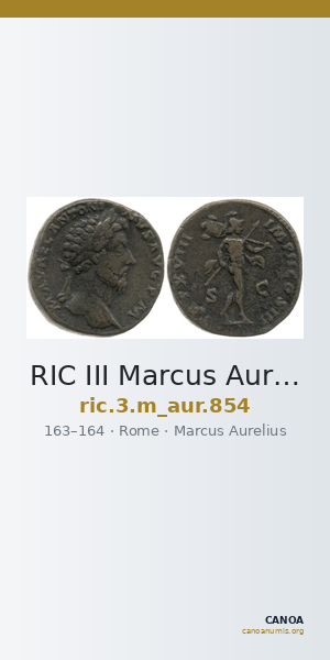 RIC III Marcus Aurelius 854 — CANOA