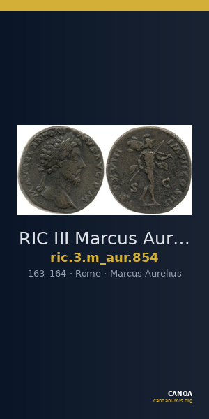 RIC III Marcus Aurelius 854 — CANOA