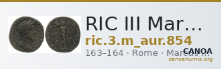 RIC III Marcus Aurelius 854 — CANOA