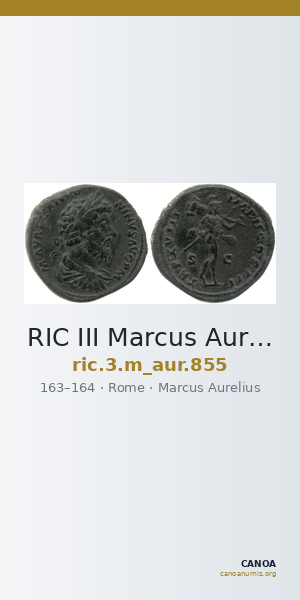 RIC III Marcus Aurelius 855 — CANOA