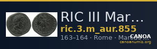 RIC III Marcus Aurelius 855 — CANOA