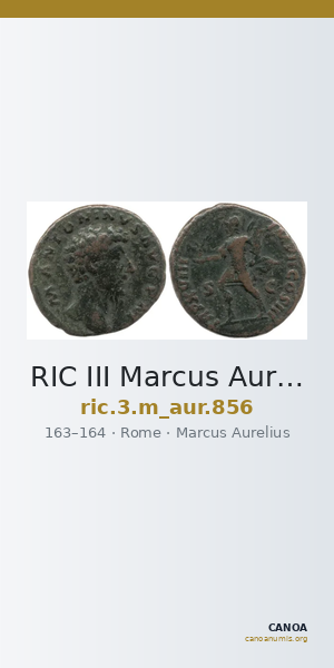 RIC III Marcus Aurelius 856 — CANOA