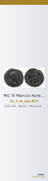 RIC III Marcus Aurelius 857 — CANOA