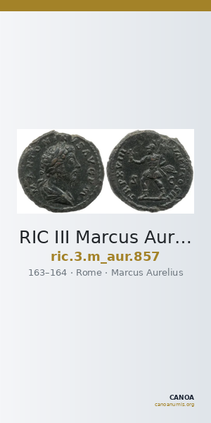 RIC III Marcus Aurelius 857 — CANOA