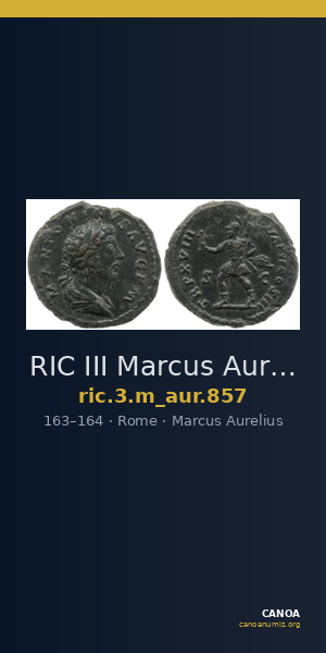 RIC III Marcus Aurelius 857 — CANOA