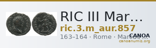 RIC III Marcus Aurelius 857 — CANOA