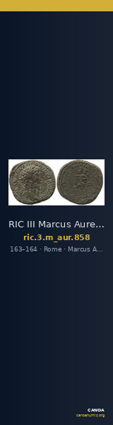 RIC III Marcus Aurelius 858 — CANOA