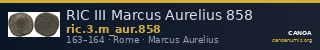 RIC III Marcus Aurelius 858 — CANOA