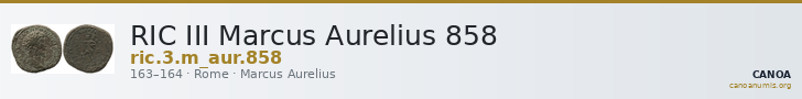 RIC III Marcus Aurelius 858 — CANOA