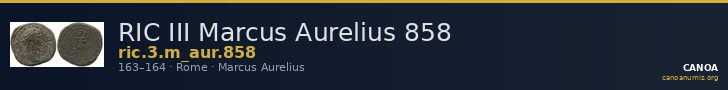 RIC III Marcus Aurelius 858 — CANOA