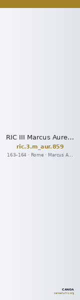RIC III Marcus Aurelius 859 — CANOA