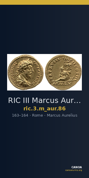 RIC III Marcus Aurelius 86 — CANOA