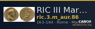 RIC III Marcus Aurelius 86 — CANOA