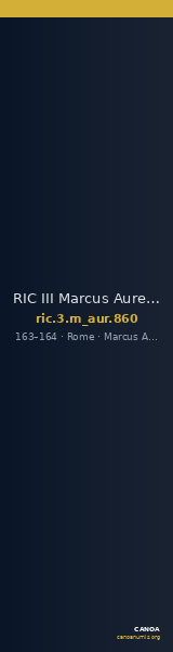 RIC III Marcus Aurelius 860 — CANOA