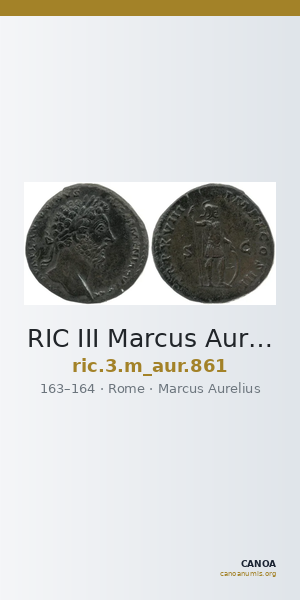RIC III Marcus Aurelius 861 — CANOA