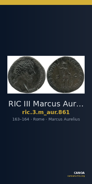 RIC III Marcus Aurelius 861 — CANOA