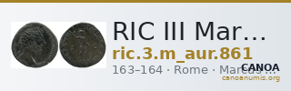 RIC III Marcus Aurelius 861 — CANOA