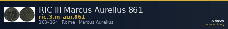 RIC III Marcus Aurelius 861 — CANOA
