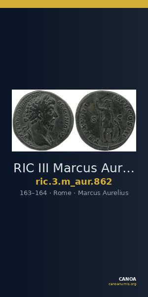 RIC III Marcus Aurelius 862 — CANOA