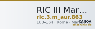 RIC III Marcus Aurelius 863 — CANOA