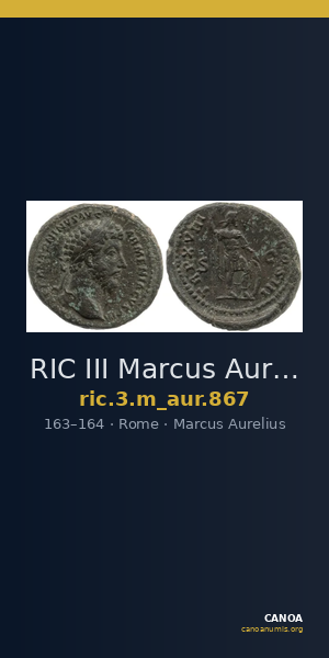 RIC III Marcus Aurelius 867 — CANOA