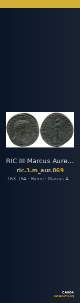 RIC III Marcus Aurelius 869 — CANOA