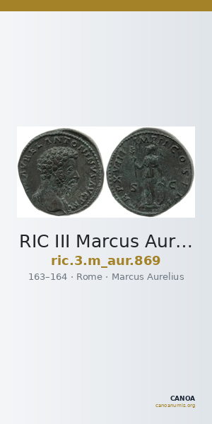 RIC III Marcus Aurelius 869 — CANOA