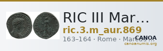 RIC III Marcus Aurelius 869 — CANOA