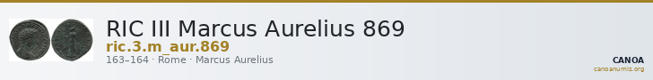 RIC III Marcus Aurelius 869 — CANOA